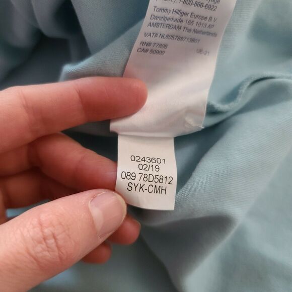 Tommy Hilfiger Polo Shirt Light Blue Custom Fit Men’s Size XXL Embroidered Logo - Picture 8 of 9